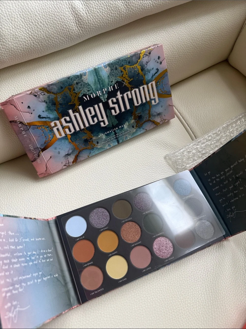 Morphe Ashley Strong Eyeshadow Palette - Marble Pink‎ & Teal